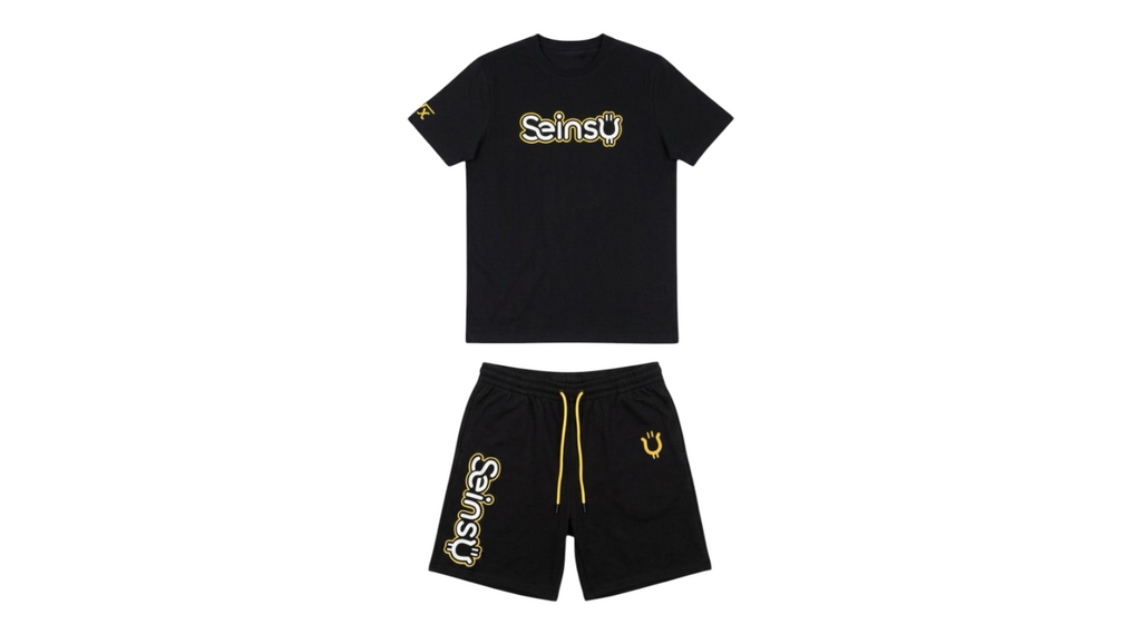 Seinsu Global Graphic T-Shirt and Shorts Matching Set